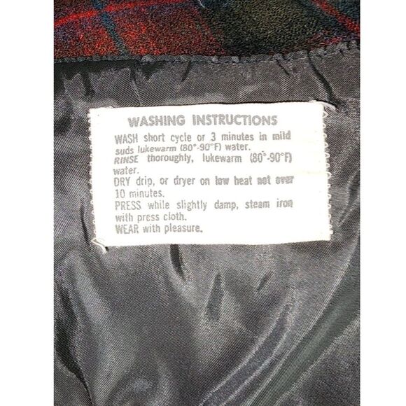 Vintage Pendleton 100% Virgin Wool Plaid Button Down Shirt Size 17.5 - Picture 5 of 6